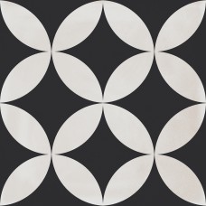 33X33 FRESCO FLOWER BLACK